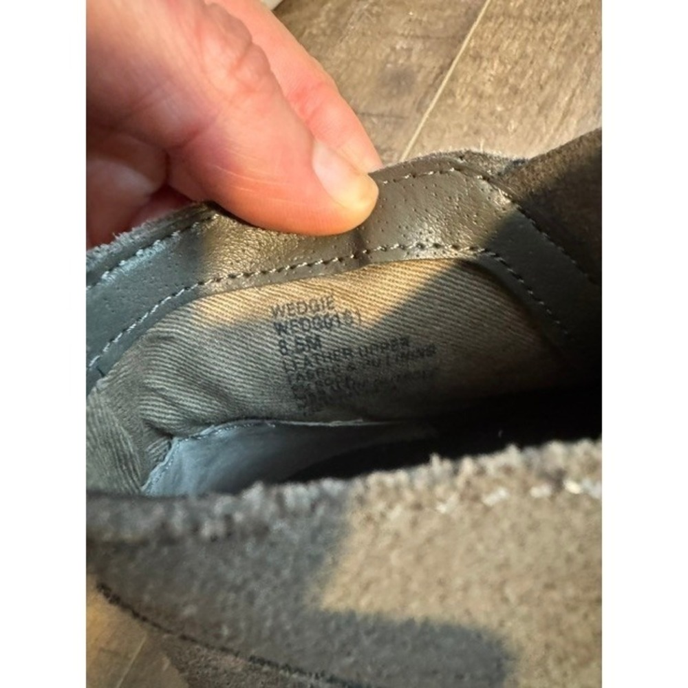 Dr. Scholls Wedgie Leather Wedge Sneaker Booties Grey Ankle Boots Mens Size 8.5 - Picture 10 of 10